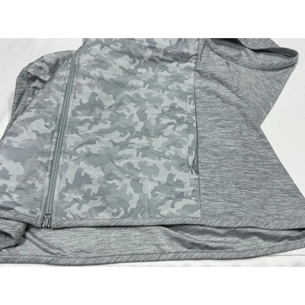 Southern Tide gray vest dual zippers size xl camo print